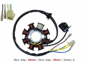 ΣΤΑΤΟΡ SCOOTER GY6 125 AC 8 ΠΗΝΙΑ TITAN PARTS ΠΙΣΩ ΟΨΗ